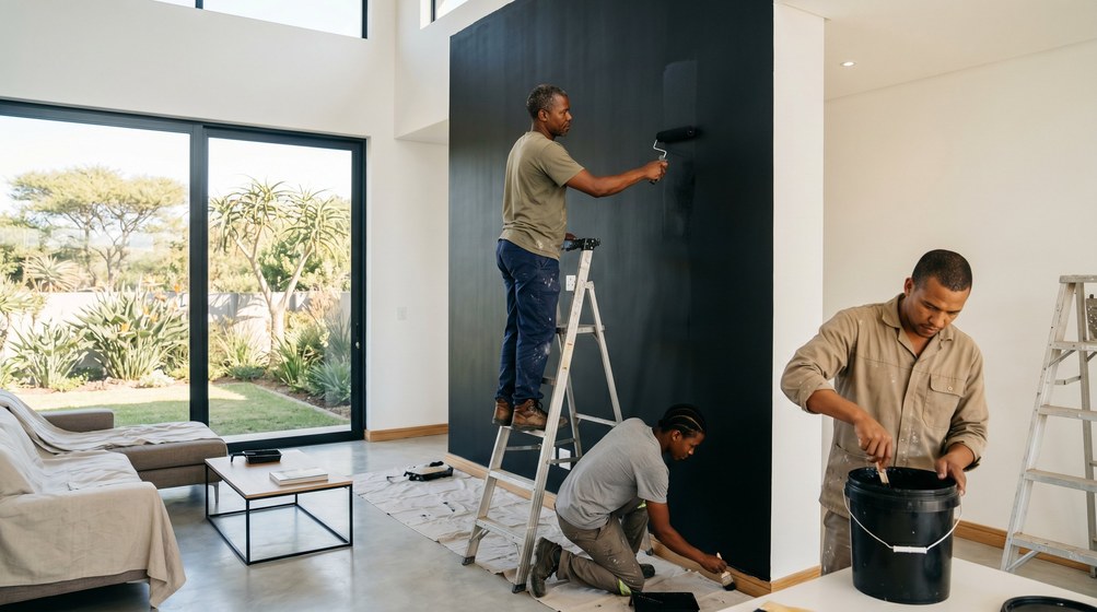 Interior repaint in a compact Rosebank cottage near UCT